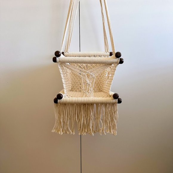 NEW Macrame Baby Swing Hammock - Picture 2 of 7